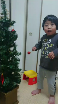 あおいくん☆クリスマスツリーの飾りつけをするの記事動画