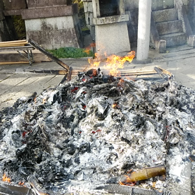 どんど焼きに行ったのに…の画像