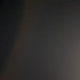 やっと見えた国際宇宙ステーションの画像