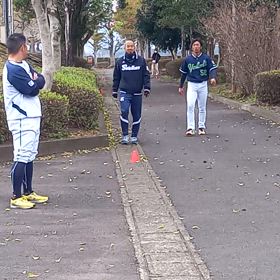尾仲投手のトレーニング風景の画像