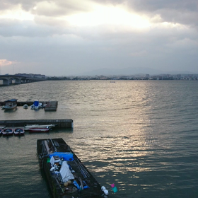 琵琶湖到着！の画像