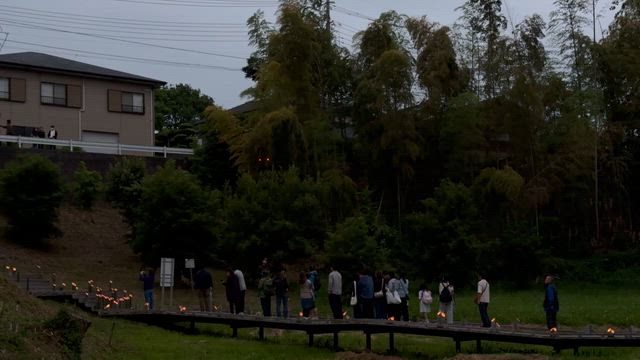 再投稿　追記あり　お買い物帰りに竹灯篭の夕べ　の記事動画