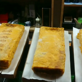 玉子焼き出来上がりました。の画像
