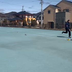 試合前ラスト跳躍の画像