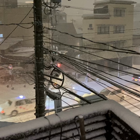 只今雪の金沢の画像