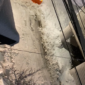 やっと来てくれました❗️除雪車の画像
