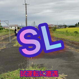 駆け抜けるSLの画像