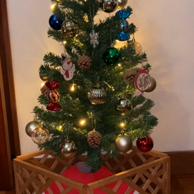 クリスマスツリーを飾りましたの画像