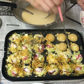 次女と たこ焼きパーティーの画像