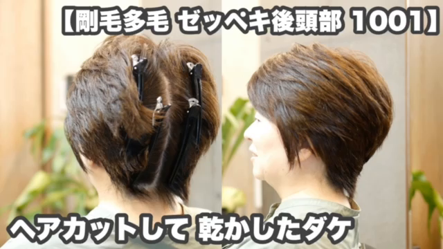ボンバーに広がる「強い浮きグセ」「襟足の立ちグセ」をヘアカットのみで収める【1001】の記事動画