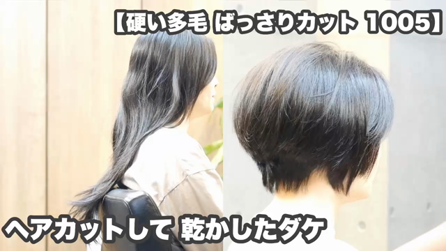 【ばっさりショートカット】ゴワゴワ硬い多毛 ゼッペキ後頭部をヘアカットのみで丸く【1005】の記事動画