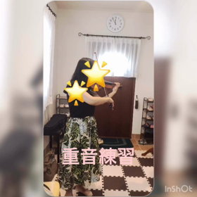 難しい3度の重音に挑戦の画像