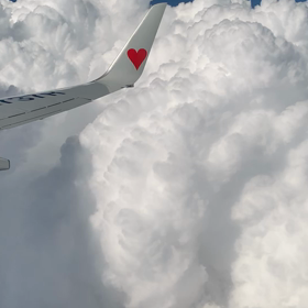実家帰省　もくもく雲の画像