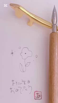 「わぁ〜っ」書いた瞬間からときめく歓声が上がるつけペンレッスン♡の記事動画