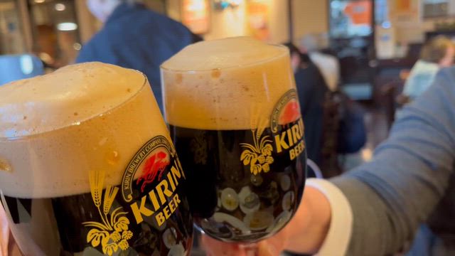 キリンシティのビールの泡がの記事動画