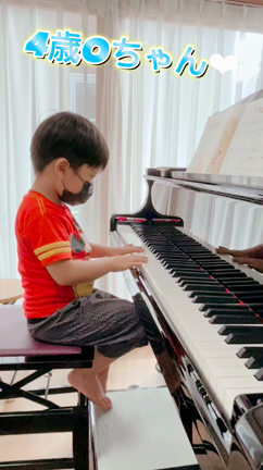 ピアノを始めて3ヶ月の4歳のOちゃん♫の記事動画