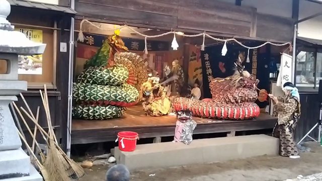10月15日水雲嶋八幡宮秋の例大祭・津田神楽社⑥　～大蛇～の記事動画