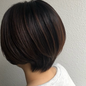 大人丸みショートの画像