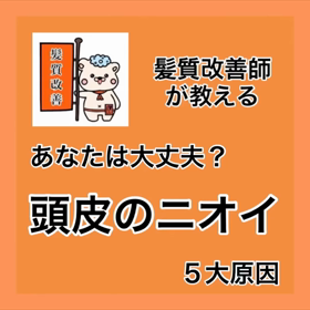 ✨髪質改善師が教える✨『あなたは大丈夫？ 頭皮のニオイ ５大原因』広島市西区美容室の画像