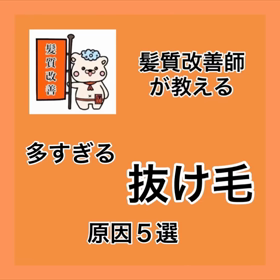 ✨髪質改善師が教える✨『多すぎる抜け毛 原因５選』 #廿日市美容室 #広島市西区美容室の画像