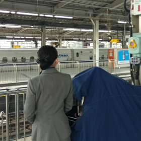 新幹線　パーサーさん敬意のお辞儀シリーズの画像