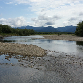 三面川 水明橋付近の画像