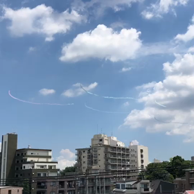 ブルーインパルス　五輪飛行の画像