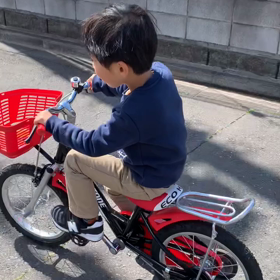 自転車の練習の画像