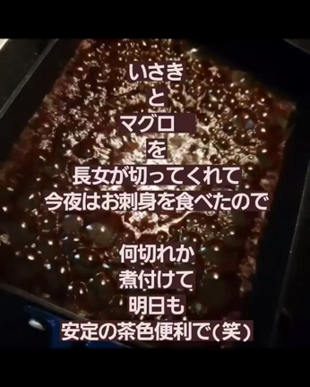 今日も安定の魚の　#照り焼き　お姉ちゃんいつも　保冷剤平らにして冷凍庫に戻して...の記事動画