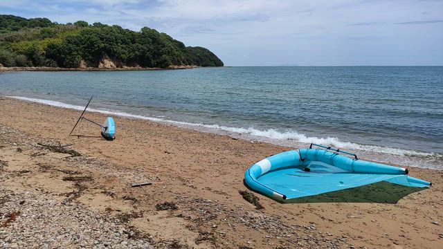 5/26(火) 岡山県瀬戸内市 牛窓バックヤード 室の江海岸でウイングフォイルの記事動画