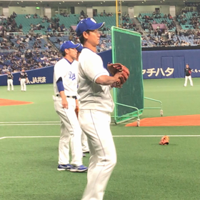 昨日のキャッチボールの画像