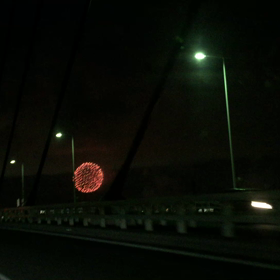 Fireworks from Tubasa bridge (´･Д･)」の画像