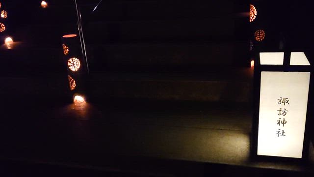 【小川郷 諏訪神社】シダレザクラのライトアップの記事動画