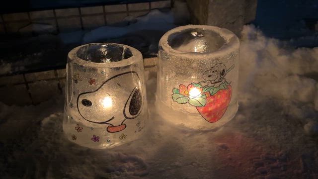 北海道*アイスキャンドル作りの記事動画