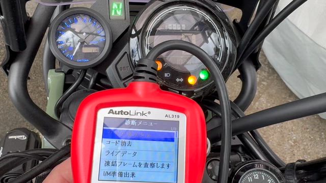 ハンターカブのエンジンチェックランプがまた点灯 スキャンツールのご
