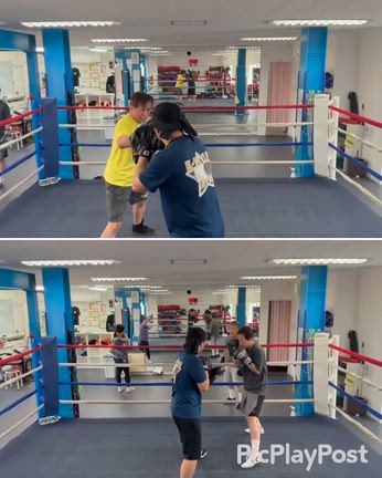 今週の月〜水曜日のジム。スパーリング大会の写真。今後の大会案内＆男性1名入会(☆^^☆)の記事動画