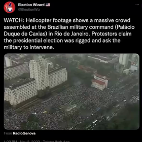 11/3: ブラジル軍司令部に集まっ た群衆の嵐の画像