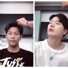 190803 ヘアメイク中に…の画像