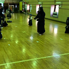 親子で剣道の画像