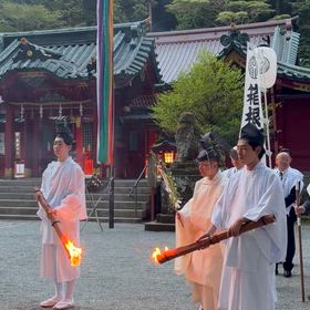 ののさんの”本日『神旅』”　　箱根神社の  湖上祭　　九門さんの中野神社のご神池の清掃奉仕の画像
