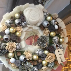 クリスマスリースの画像