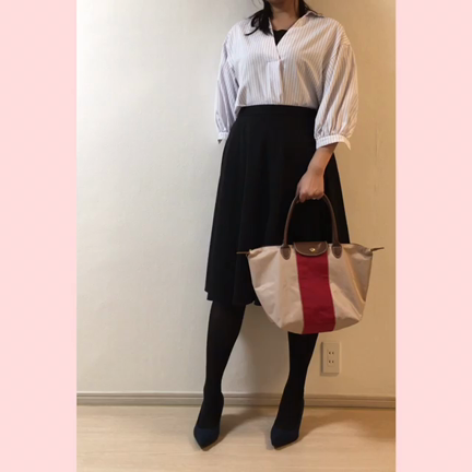 【GU】ぽっちゃりでもスタイルよく ♡ ポンチフレアスカートで細見えコーデの記事動画