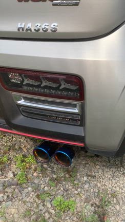 『我が愛車のアルトワークスha36sに取り付けた、[17RP／稲垣製4本出しマフラー音］❗️』の記事動画