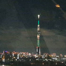 東京スカイツリーの夜景の画像