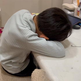 悪い点のふりするぶーちゃんの画像