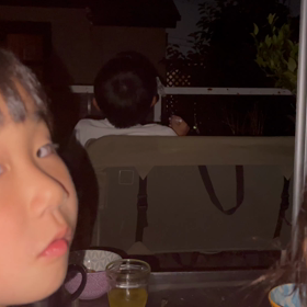 お月見で大興奮のゆったんの画像