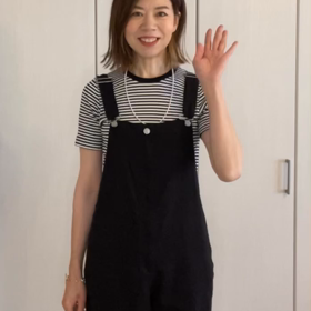 今日のコーデ❤️〜オーバーオールの足元に悩んだ結果〜の画像