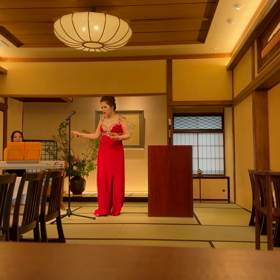 料亭か茂免演奏のリハーサルでSummertime歌いました。の画像