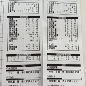 お客様のダイエット経過の画像