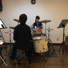 ドラム女子レッスン風景！の画像